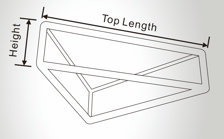 Placa suspensa de tubo de onda triangular de alumínio